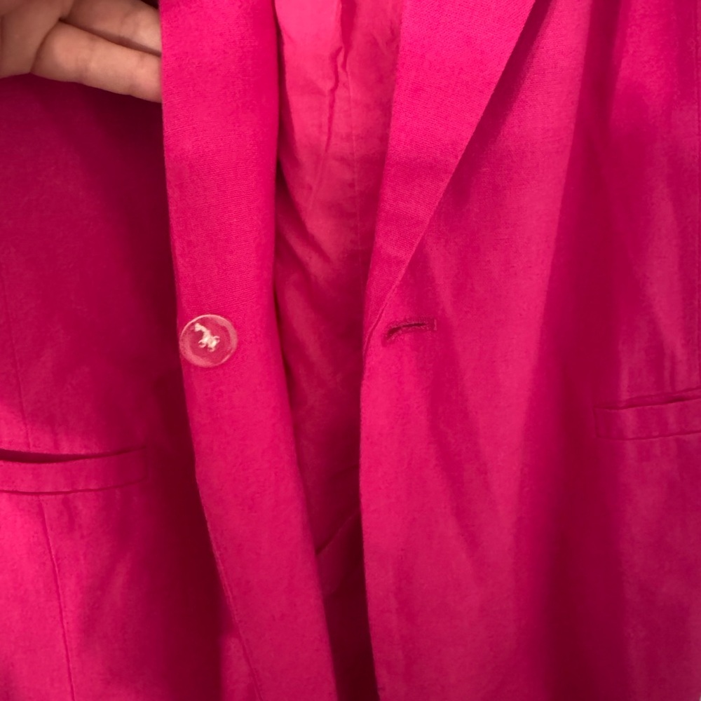 Eloquii Vibrant Pink Belted Blazer & Pantsuit - Picture 6 of 7
